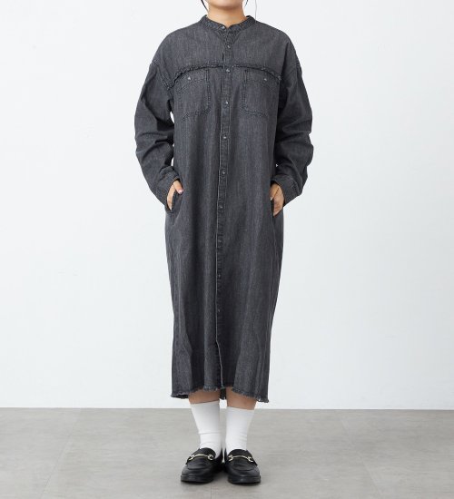 デニムフリンジワンピース【アウトレット店舗・WEB限定】