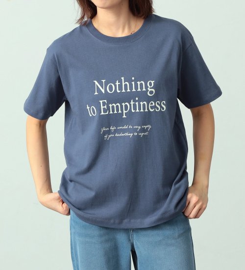 EDWIN(エドウイン)のイラストプリントTシャツ【アウトレット店舗・WEB限定】|トップス/Tシャツ/カットソー/レディース|ブルー