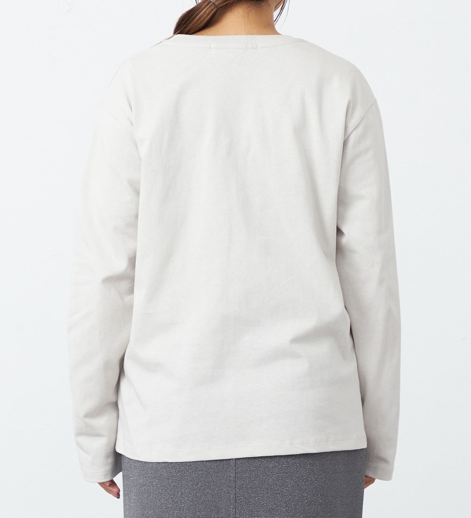 EDWIN(エドウイン)のプリントロングTシャツ【アウトレット店舗・WEB限定】|トップス/Tシャツ/カットソー/レディース|クリーム