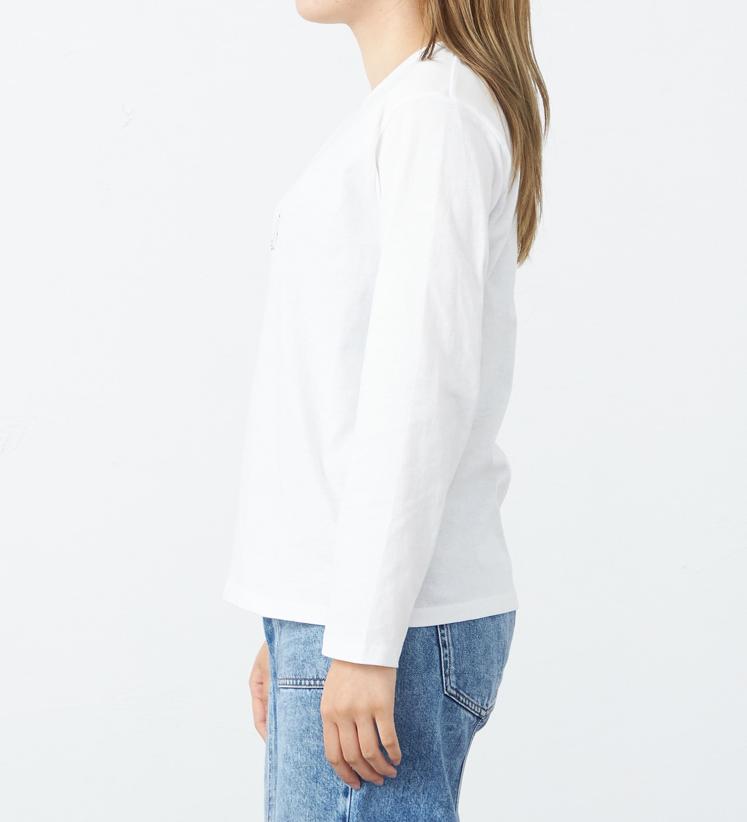EDWIN(エドウイン)のプリントロングTシャツ【アウトレット店舗・WEB限定】|トップス/Tシャツ/カットソー/レディース|ホワイト