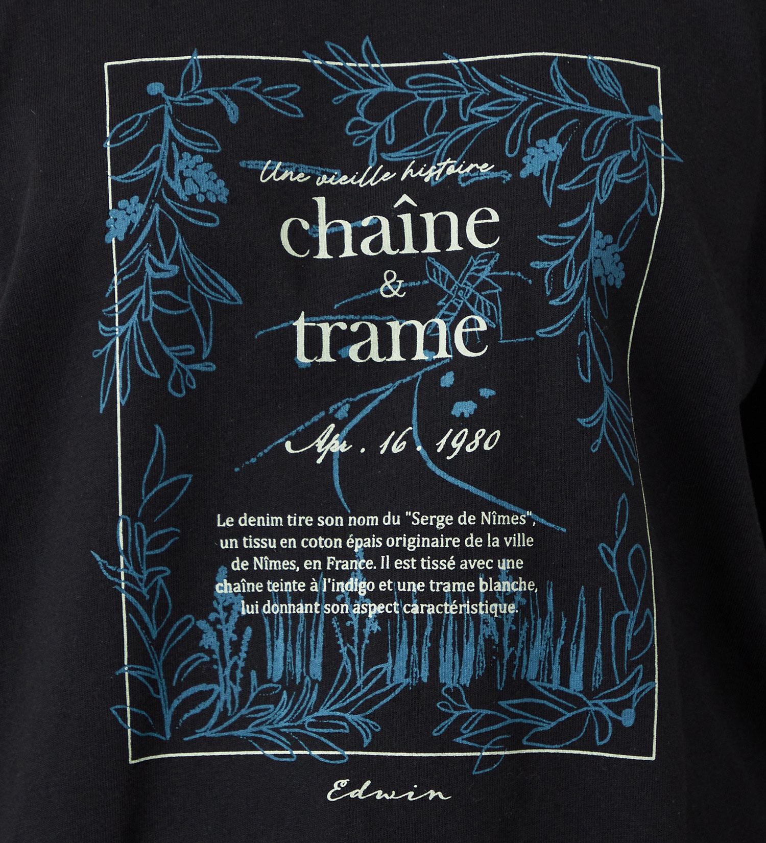 EDWIN(エドウイン)のプリントロングTシャツ【アウトレット店舗・WEB限定】|トップス/Tシャツ/カットソー/レディース|ブラック