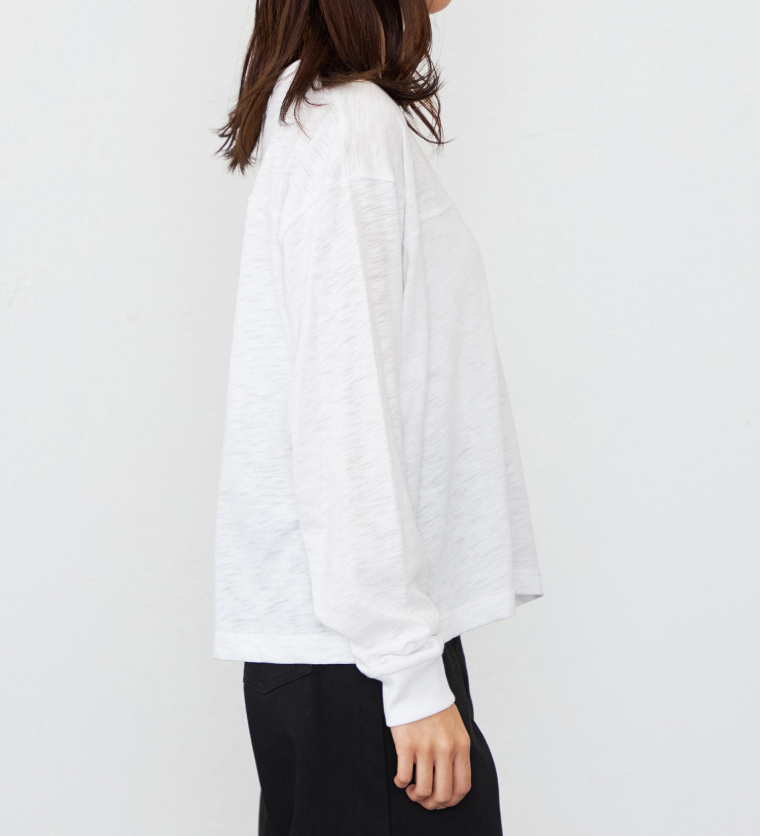 EDWIN(エドウイン)のカレッジプリントTシャツ 長袖【アウトレット店舗・WEB限定】|トップス/Tシャツ/カットソー/レディース|ホワイト