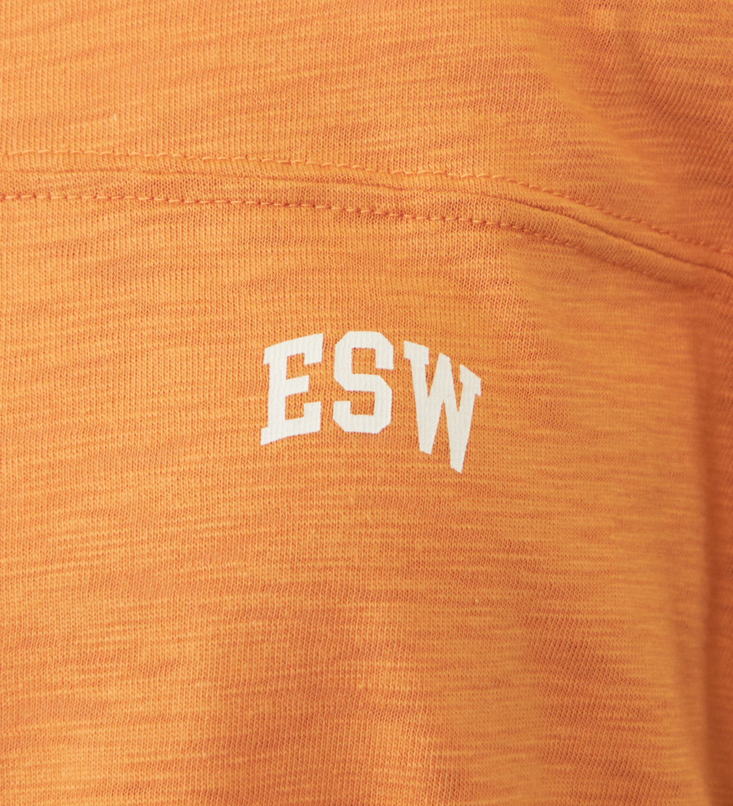 EDWIN(エドウイン)のカレッジプリントTシャツ 長袖【アウトレット店舗・WEB限定】|トップス/Tシャツ/カットソー/レディース|オレンジ