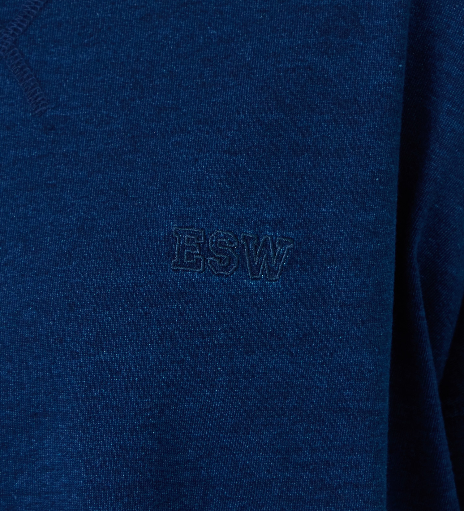 EDWIN(エドウイン)のインディゴ染め 5分袖Tシャツ【アウトレット店舗・WEB限定商品】|トップス/Tシャツ/カットソー/レディース|中色ブルー