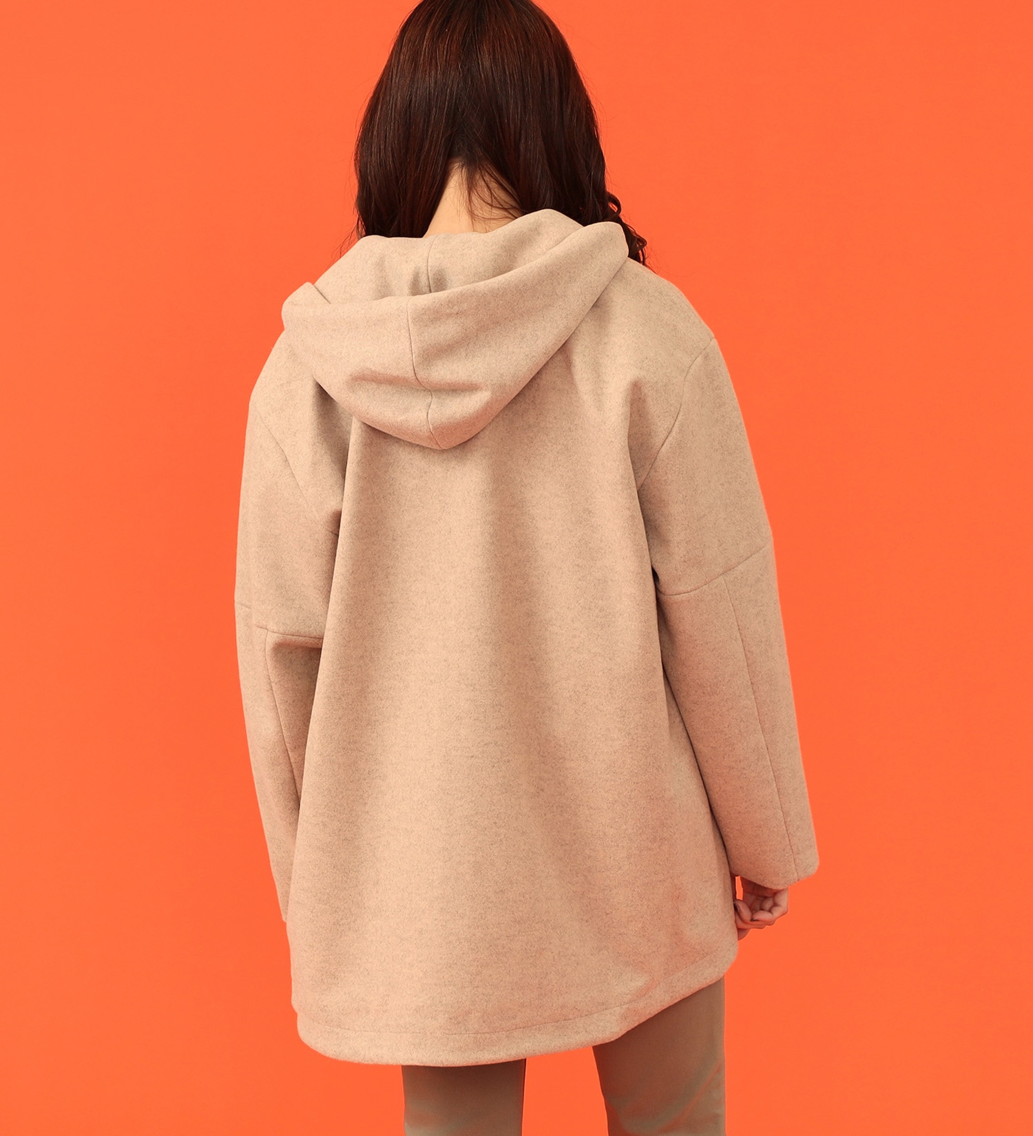 EDWIN(エドウイン)の2WAYウールライクフードジャケット【アウトレット店舗・WEB限定】|ジャケット/アウター/その他アウター/レディース|ピンクベージュ