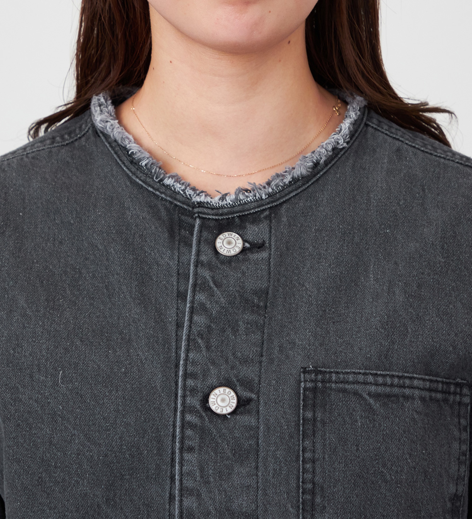 EDWIN(エドウイン)のデニムジャケット【アウトレット店舗・WEB限定】|トップス/シャツ/ブラウス/レディース|ブラックデニム