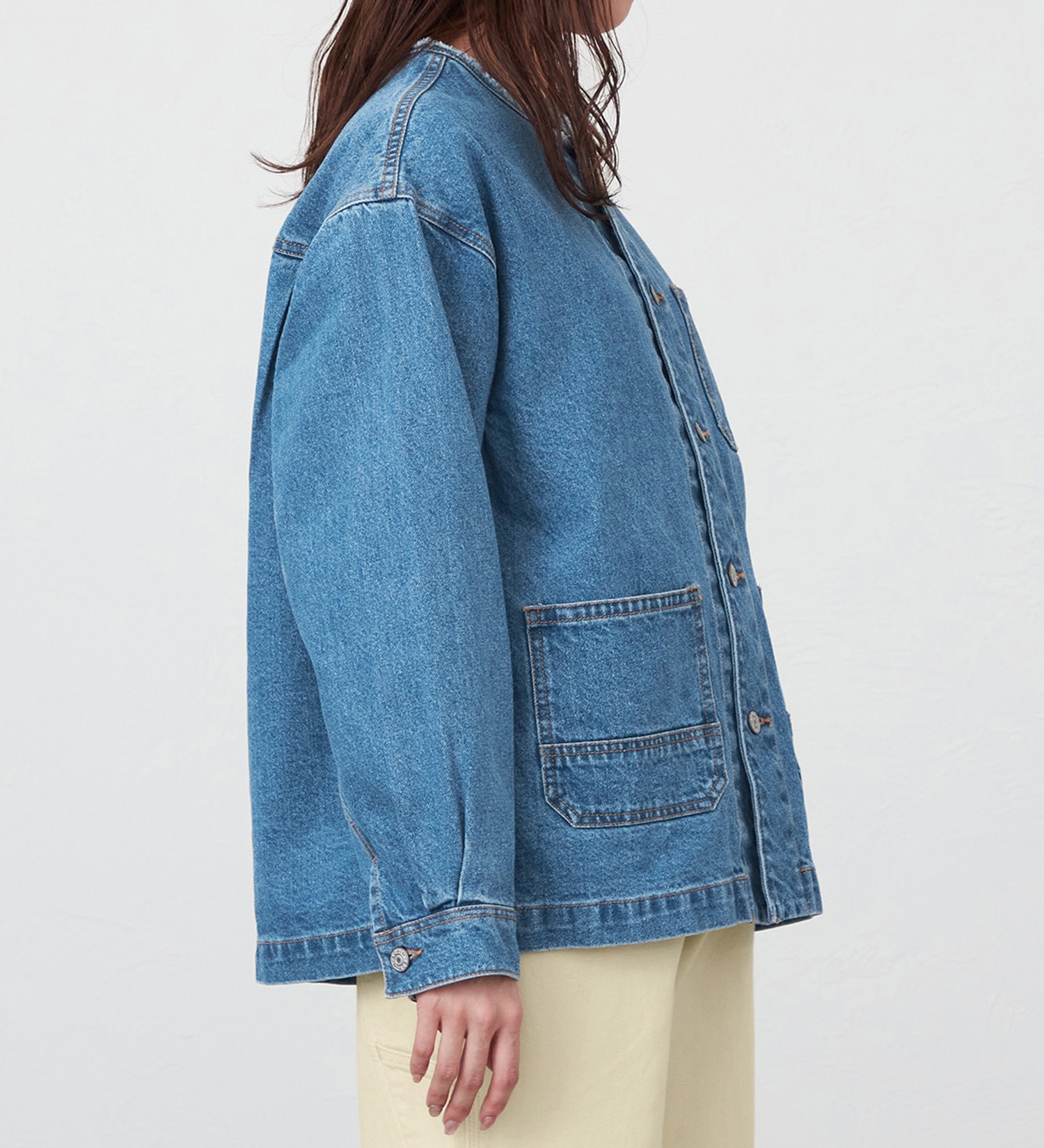 EDWIN(エドウイン)のデニムジャケット【アウトレット店舗・WEB限定】|トップス/シャツ/ブラウス/レディース|淡色ブルー