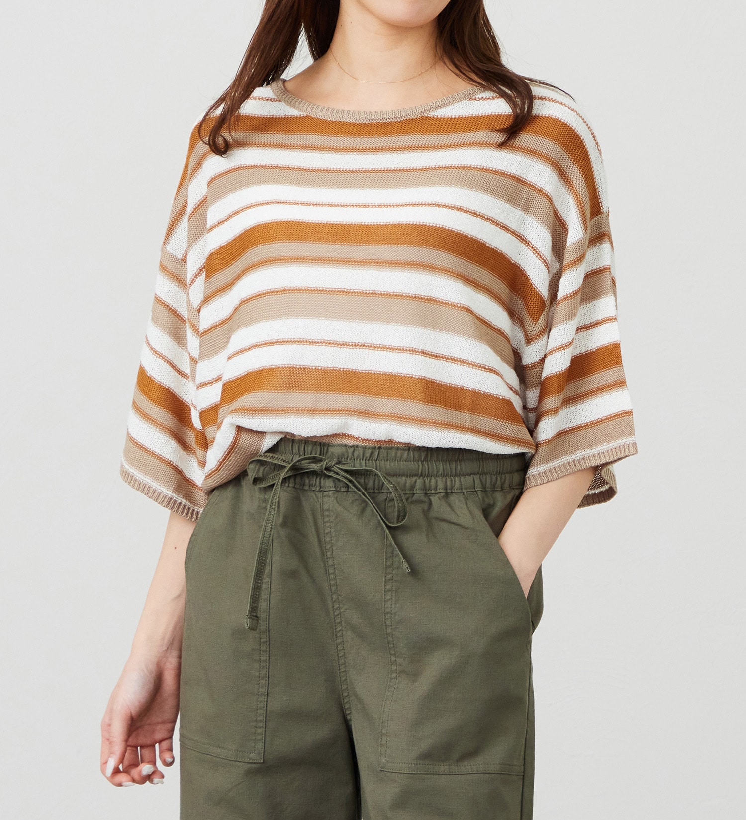 EDWIN(エドウイン)のドルマンニット【アウトレット店舗・WEB限定商品】|トップス/ニット/セーター/レディース|ブラウン