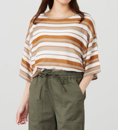 EDWIN(エドウイン)のドルマンニット【アウトレット店舗・WEB限定商品】|トップス/ニット/セーター/レディース|ブラウン