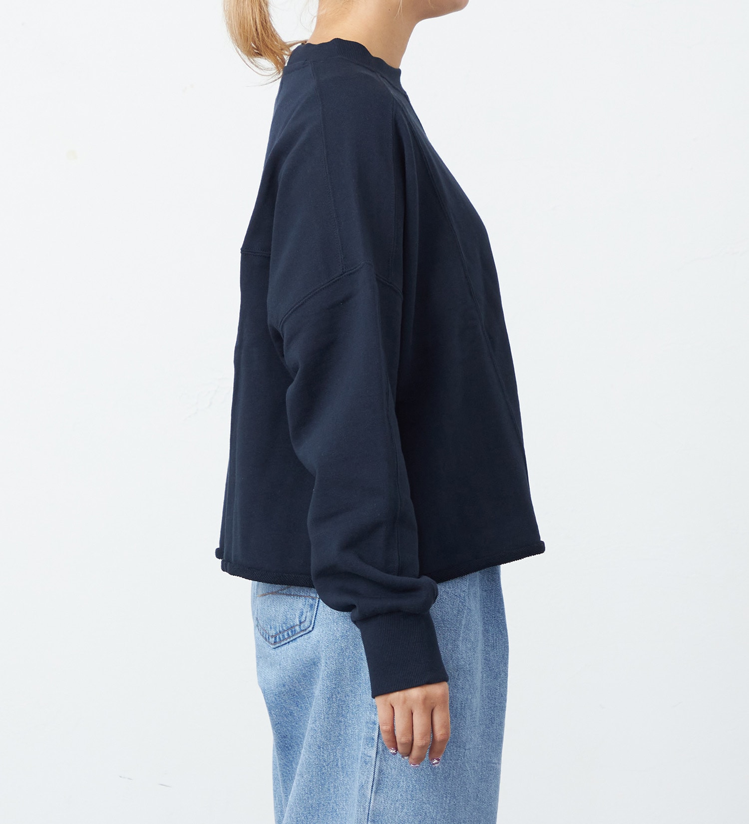 EDWIN(エドウイン)の切り替えスウェット【アウトレット店舗・WEB限定】|トップス/スウェット/レディース|ネイビー