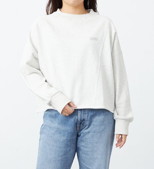 EDWIN(エドウイン)の切り替えスウェット【アウトレット店舗・WEB限定】|トップス/スウェット/レディース|グレー