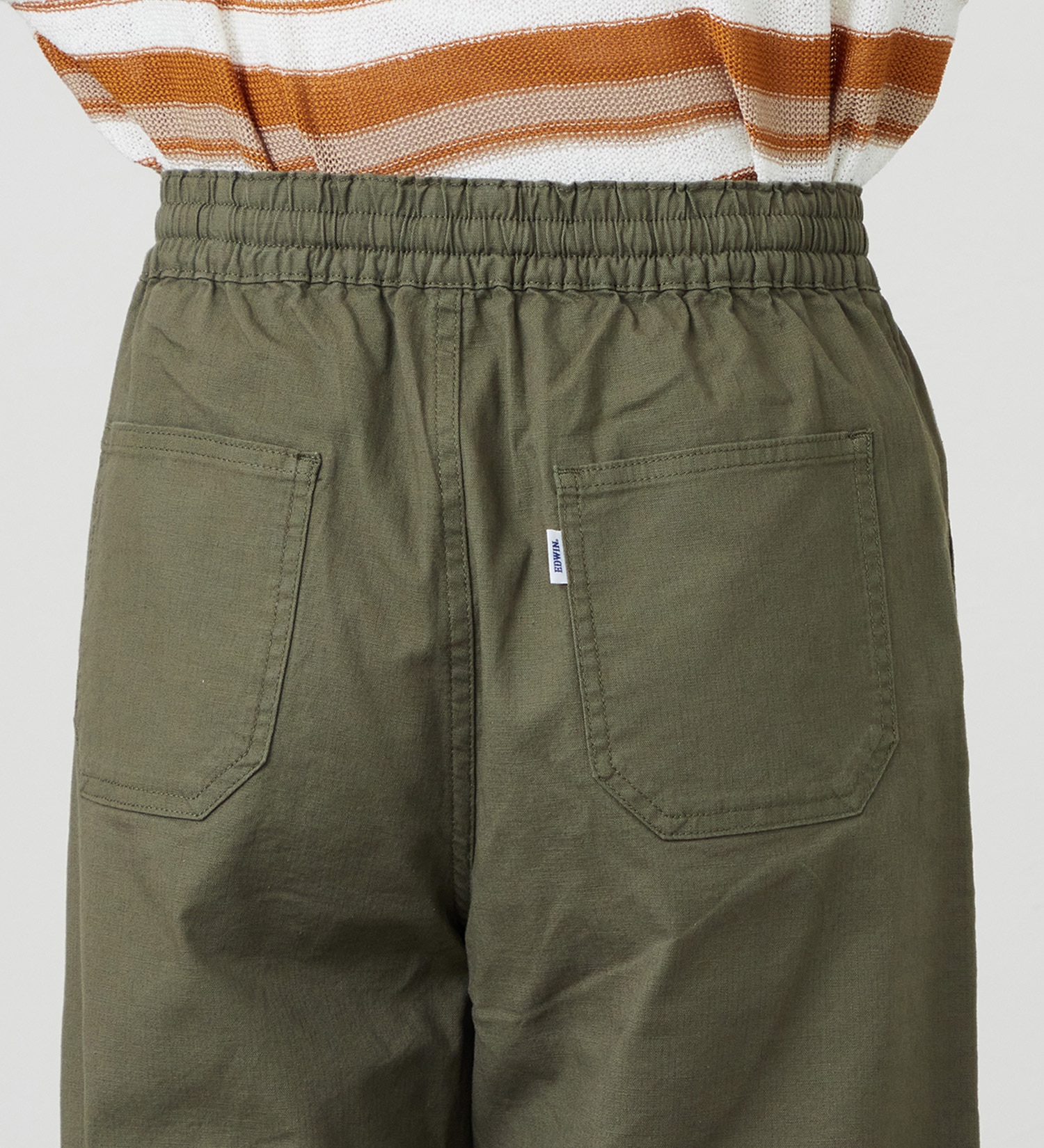 EDWIN(エドウイン)のイージーベイカーワイドパンツ【アウトレット店舗・WEB限定商品】|パンツ/デニム / ジーンズパンツ/レディース|モスグリーン