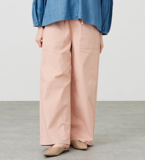 EDWIN(エドウイン)のイージーベイカーワイドパンツ【アウトレット店舗・WEB限定商品】|パンツ/デニム / ジーンズパンツ/レディース|サーモンピンク