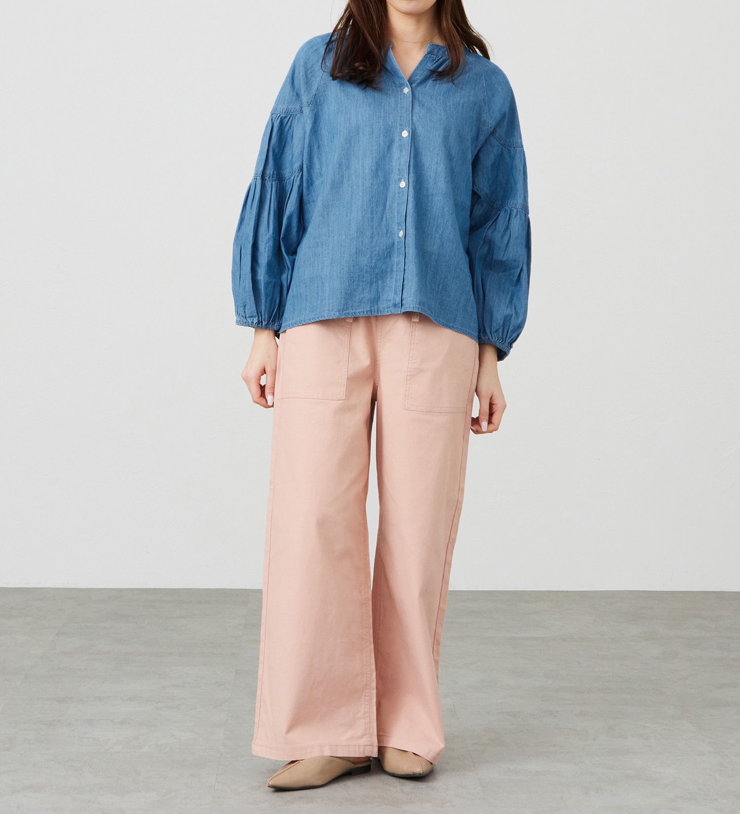 EDWIN(エドウイン)のイージーベイカーワイドパンツ【アウトレット店舗・WEB限定商品】|パンツ/デニム / ジーンズパンツ/レディース|サーモンピンク