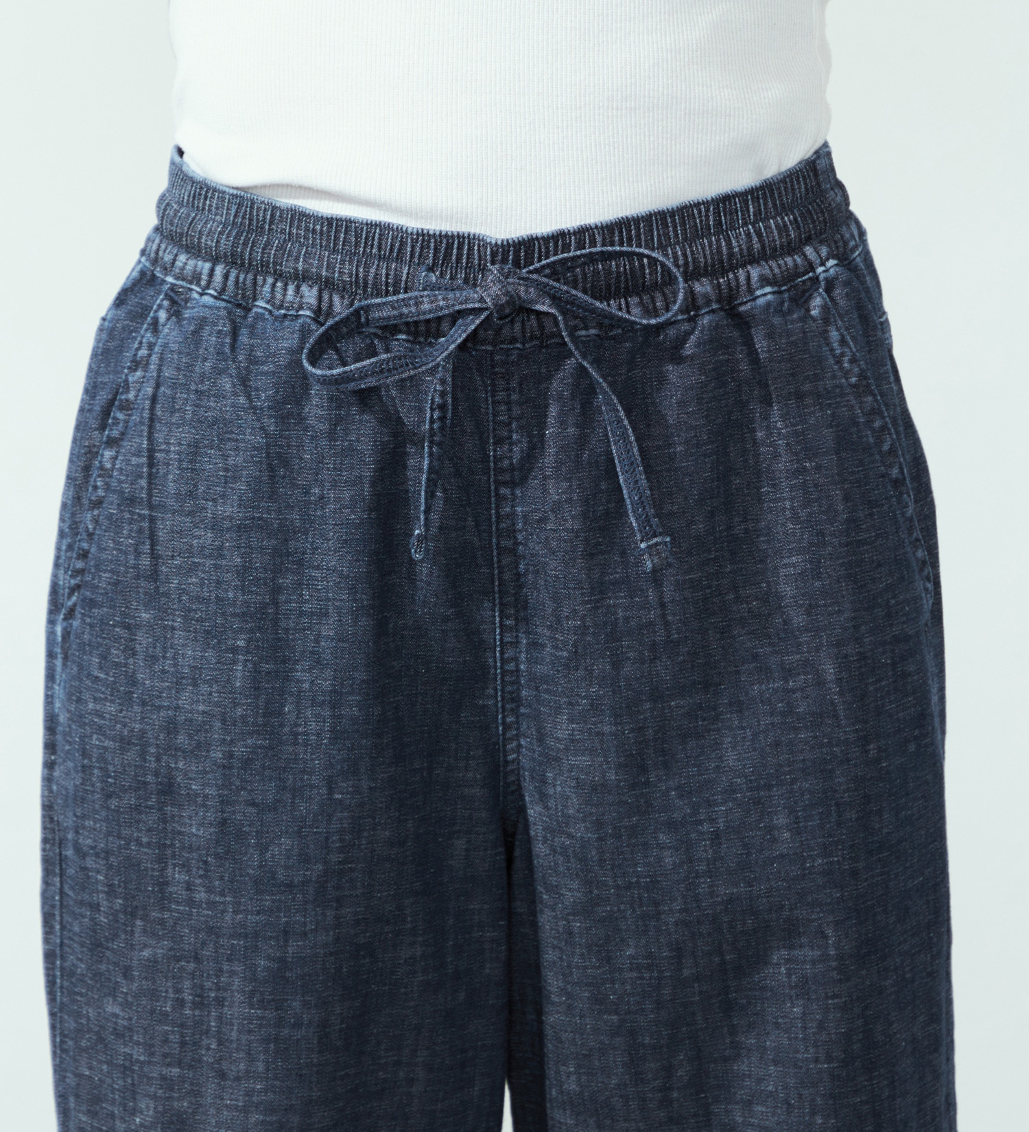 EDWIN(エドウイン)のイージークロップドワイドパンツ【アウトレット店舗・WEB限定】|パンツ/デニム / ジーンズパンツ/レディース|濃色ブルー