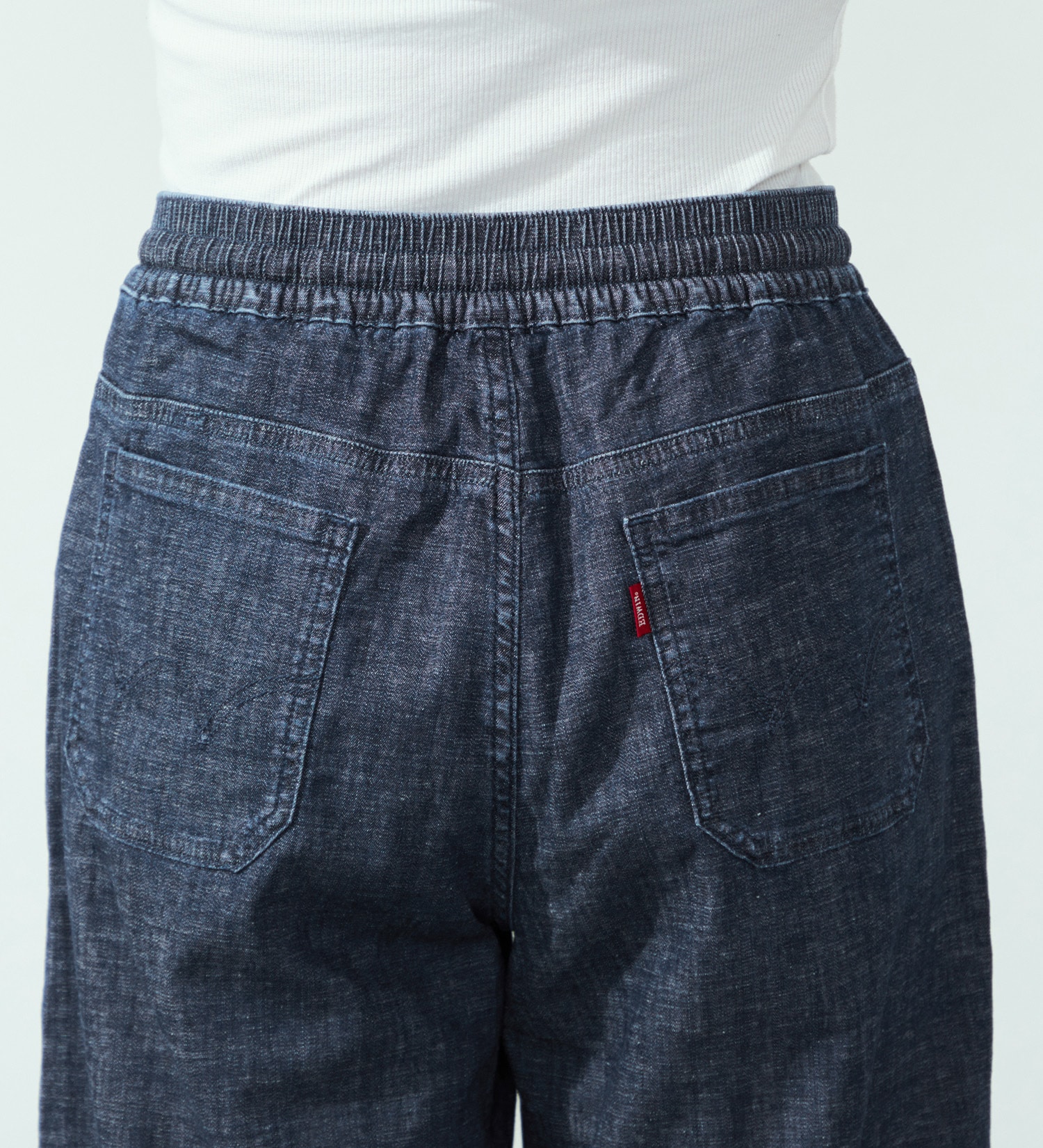 EDWIN(エドウイン)のイージークロップドワイドパンツ【アウトレット店舗・WEB限定】|パンツ/デニム / ジーンズパンツ/レディース|濃色ブルー