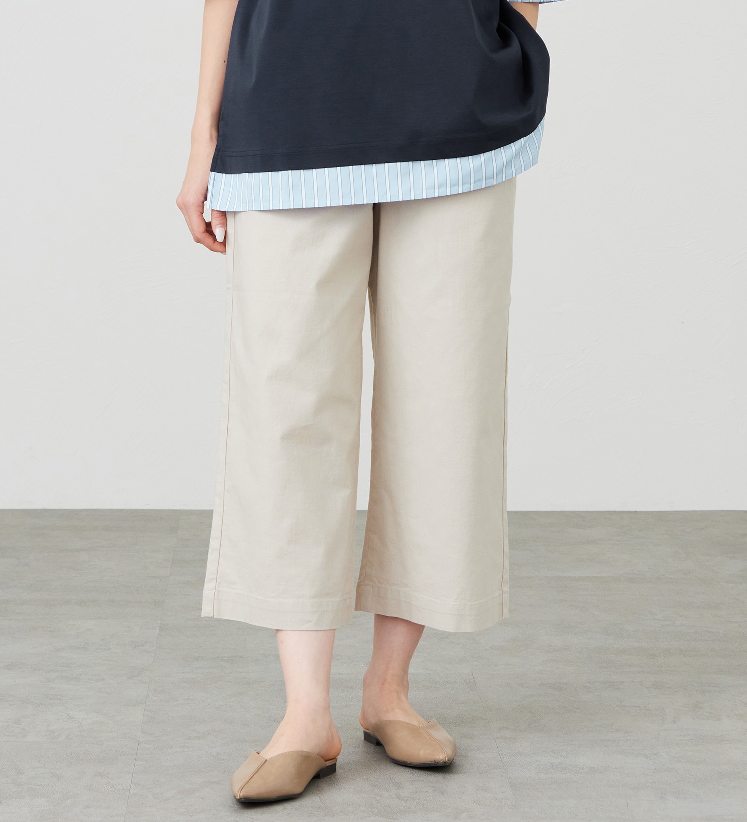 EDWIN(エドウイン)のイージークロップドパンツ【アウトレット店舗・WEB限定商品】|パンツ/デニム / ジーンズパンツ/レディース|サンドベージュ