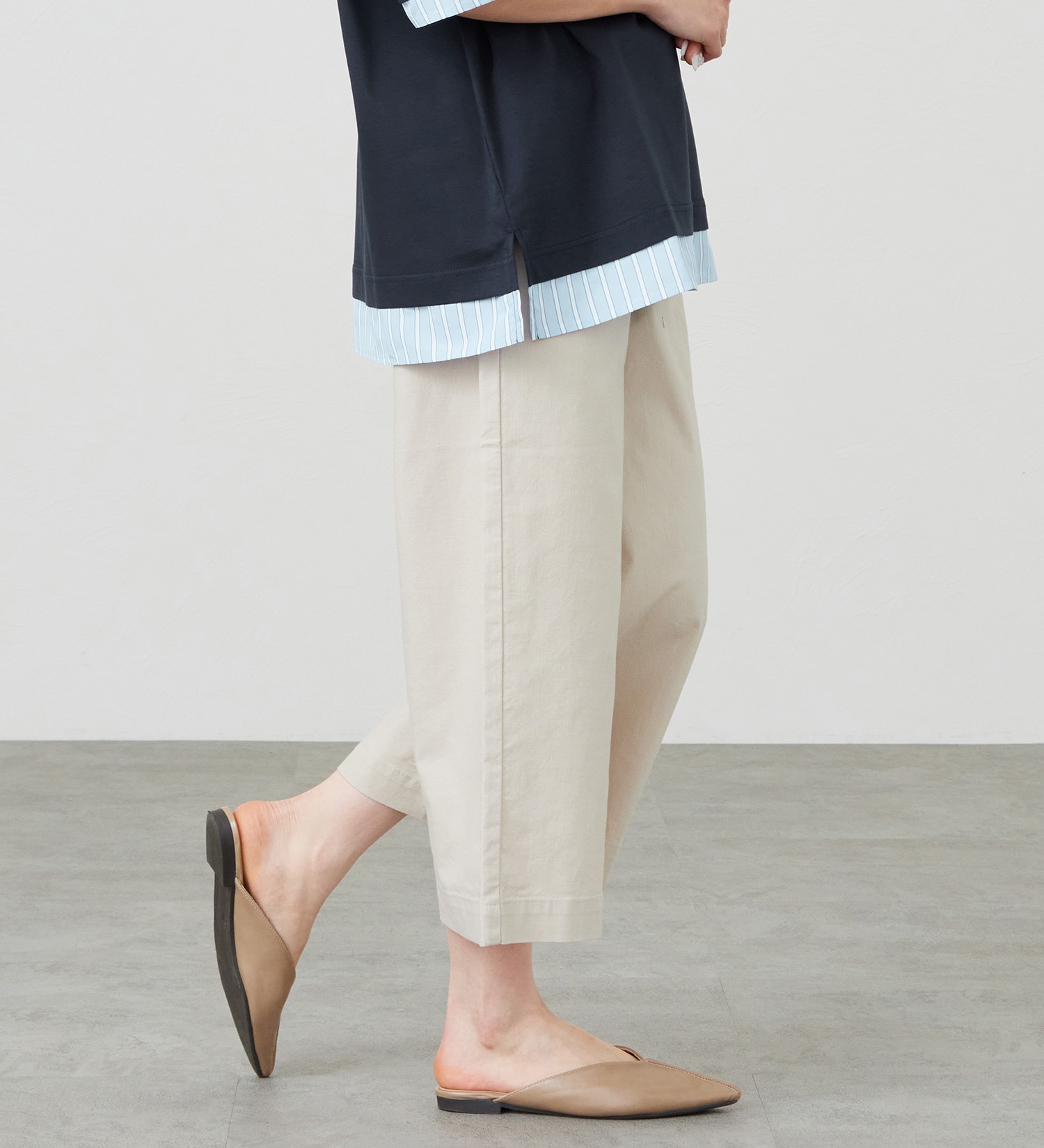 EDWIN(エドウイン)のイージークロップドパンツ【アウトレット店舗・WEB限定商品】|パンツ/デニム / ジーンズパンツ/レディース|サンドベージュ