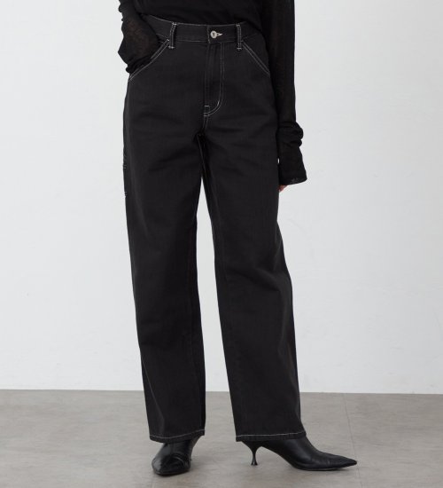 EDWIN(エドウイン)のワイドペインターデニムパンツ【アウトレット店舗・WEB限定】|パンツ/デニム/レディース|ブラック