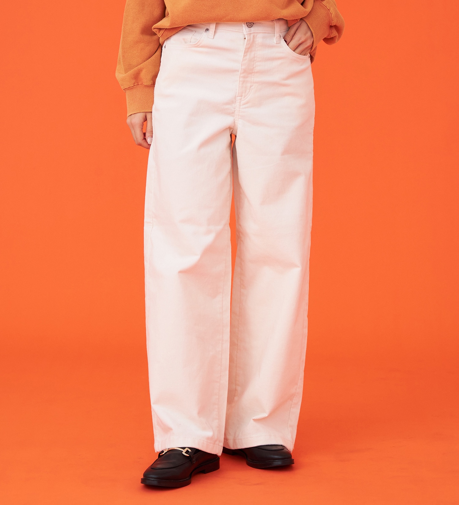 EDWIN(エドウイン)のコーデュロイワイドパンツ【アウトレット店舗・WEB限定】|パンツ/デニム / ジーンズパンツ/レディース|アイボリー