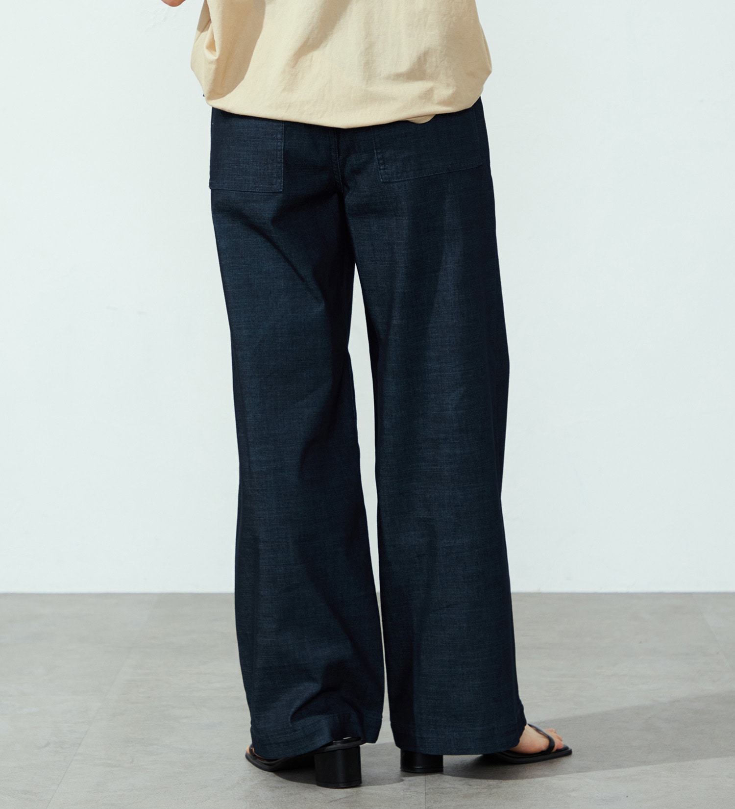 EDWIN(エドウイン)のイージーベーカーワイドパンツ【アウトレット店舗・WEB限定】|パンツ/デニム / ジーンズパンツ/レディース|インディゴブルー