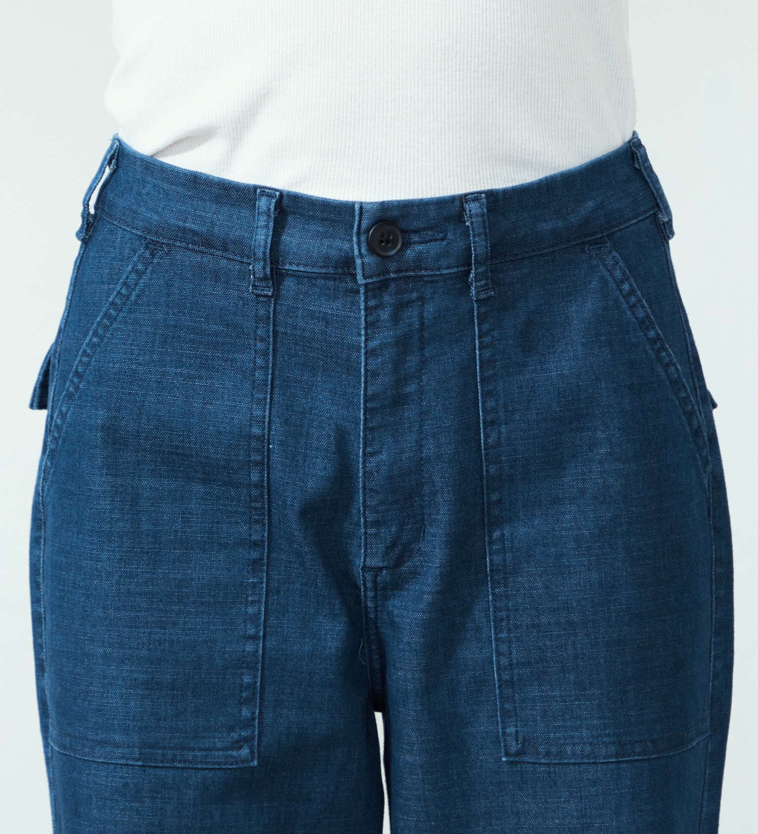 EDWIN(エドウイン)のイージーベーカーセミワイドパンツ【アウトレット店舗・WEB限定】|パンツ/デニム / ジーンズパンツ/レディース|中色ブルー