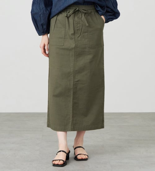 イージーボックススカート【アウトレット店舗・WEB限定商品】