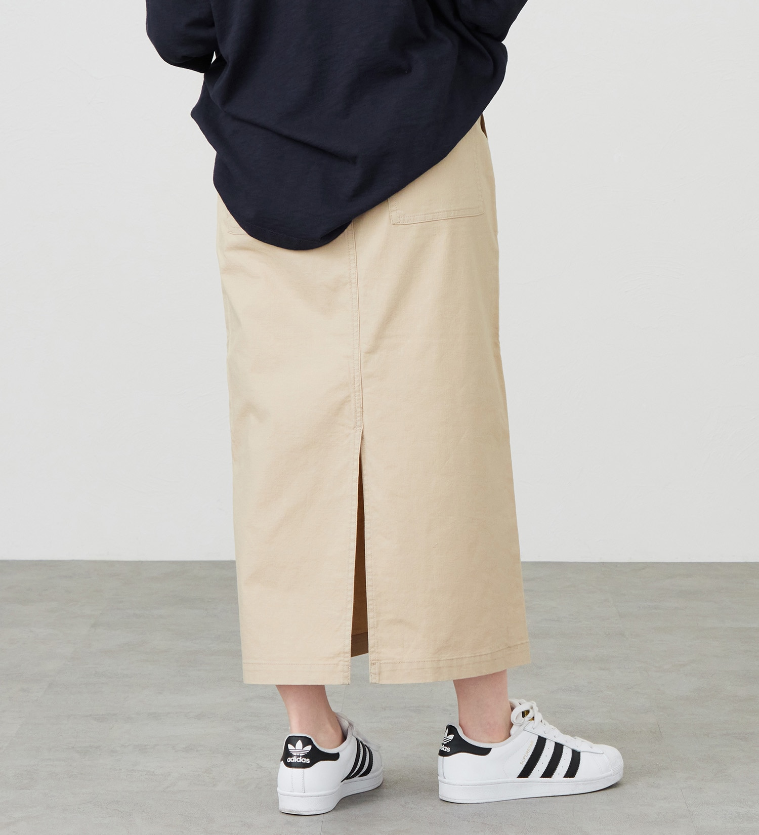 EDWIN(エドウイン)のイージーボックススカート【アウトレット店舗・WEB限定商品】|パンツ/デニム / ジーンズパンツ/レディース|ベージュ