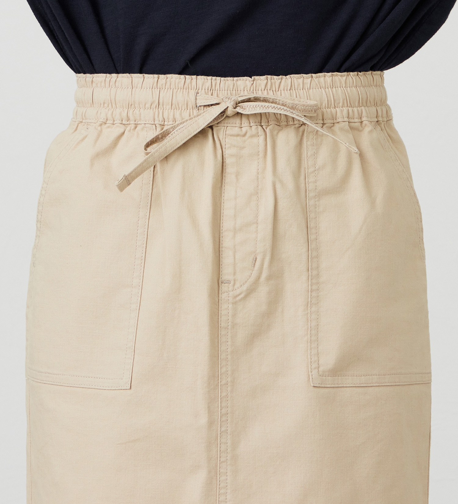 EDWIN(エドウイン)のイージーボックススカート【アウトレット店舗・WEB限定商品】|パンツ/デニム / ジーンズパンツ/レディース|ベージュ