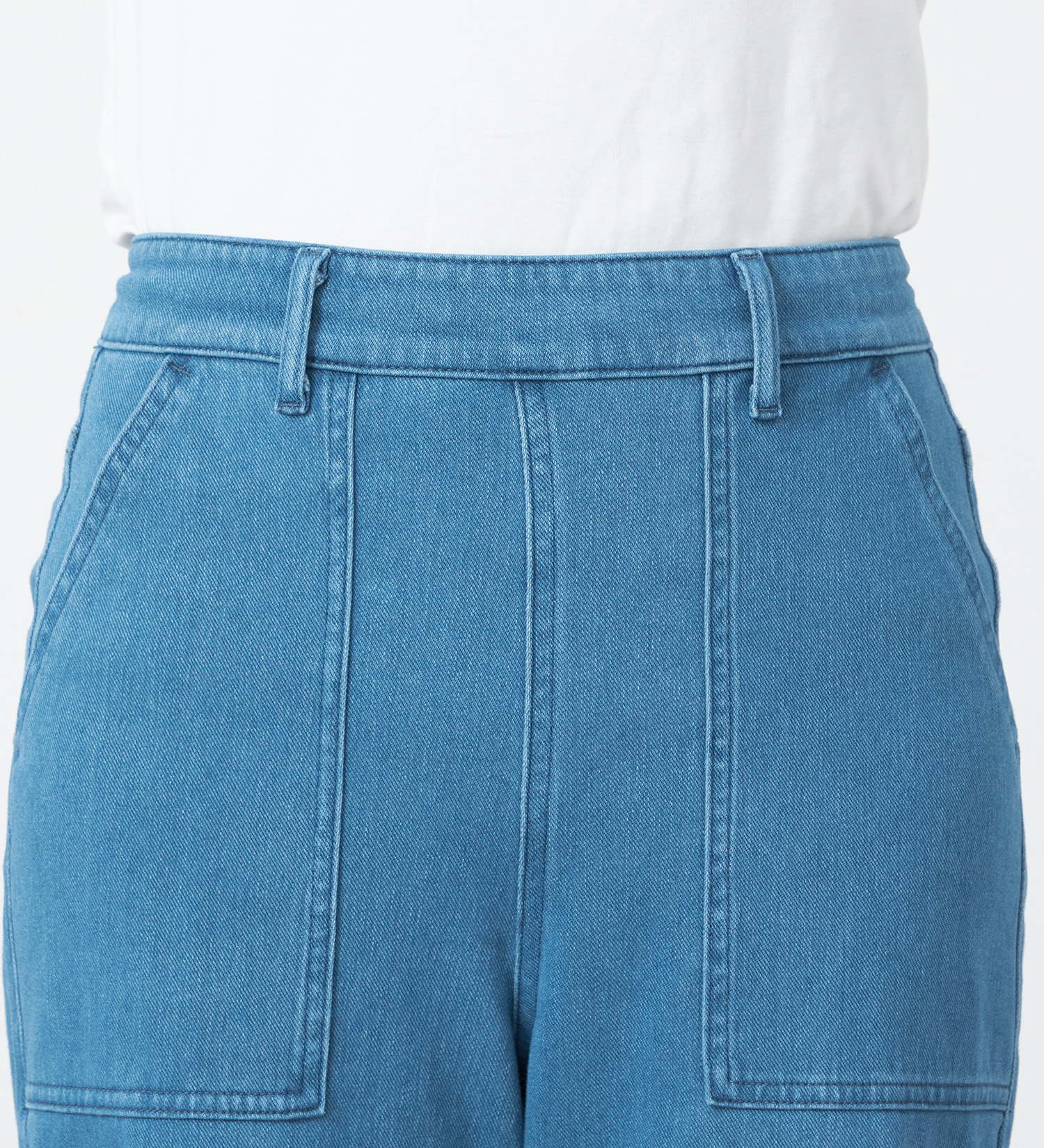 EDWIN(エドウイン)のイージーベーカーワイドデニムパンツ【アウトレット店舗・WEB限定】|パンツ/デニム / ジーンズパンツ/レディース|淡色ブルー