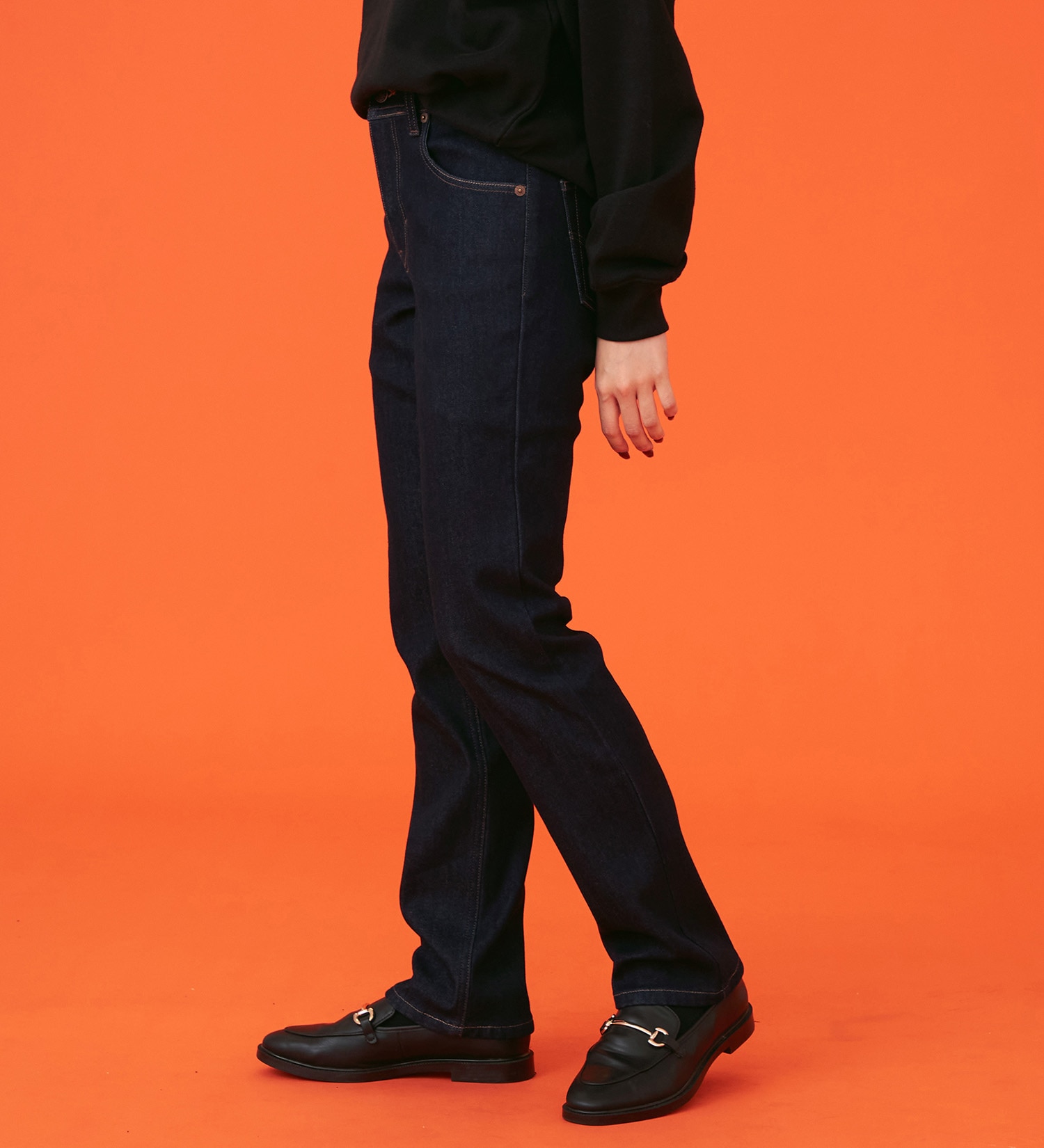 EDWIN(エドウイン)の【暖】BODY FIRE ストレートデニムパンツ【アウトレット店舗・WEB限定】|パンツ/デニム / ジーンズパンツ/レディース|インディゴブルー