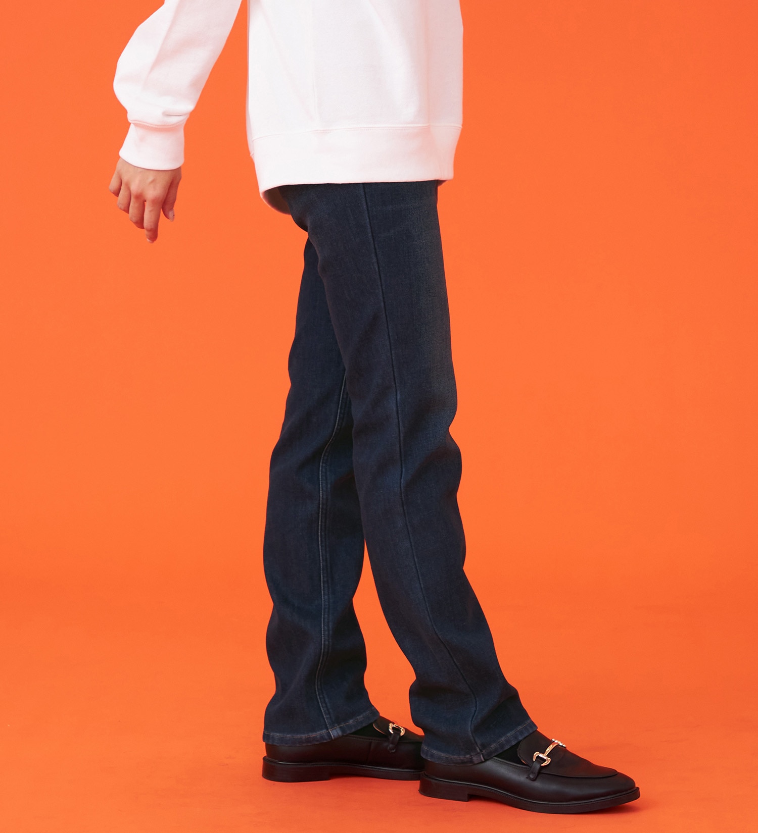 EDWIN(エドウイン)の【暖】BODY FIRE ストレートデニムパンツ【アウトレット店舗・WEB限定】|パンツ/デニム / ジーンズパンツ/レディース|濃色ブルー