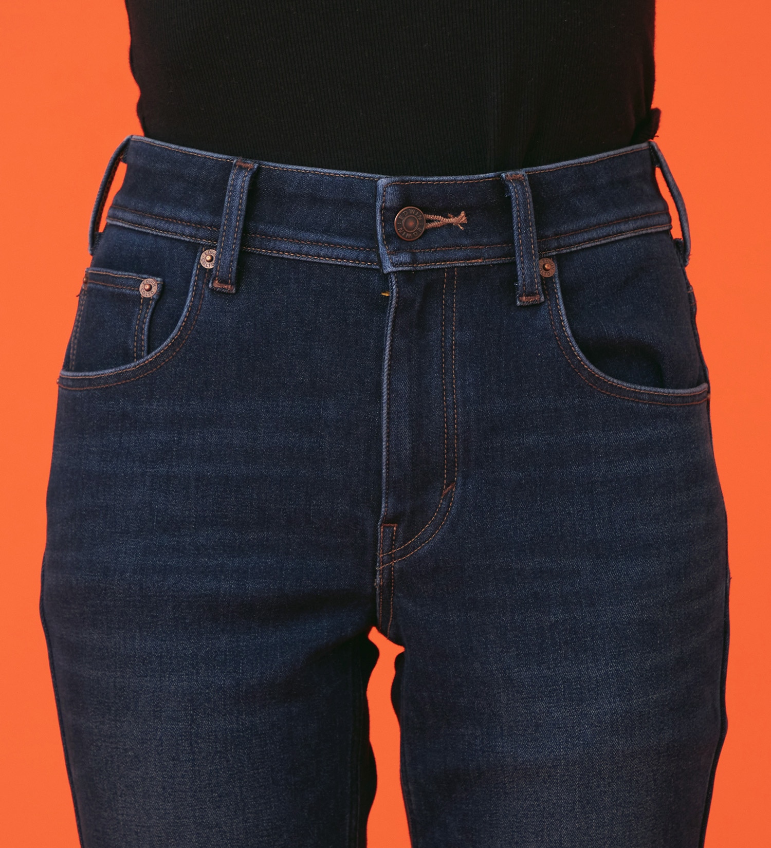 EDWIN(エドウイン)の【暖】BODY FIRE ストレートデニムパンツ【アウトレット店舗・WEB限定】|パンツ/デニム / ジーンズパンツ/レディース|濃色ブルー