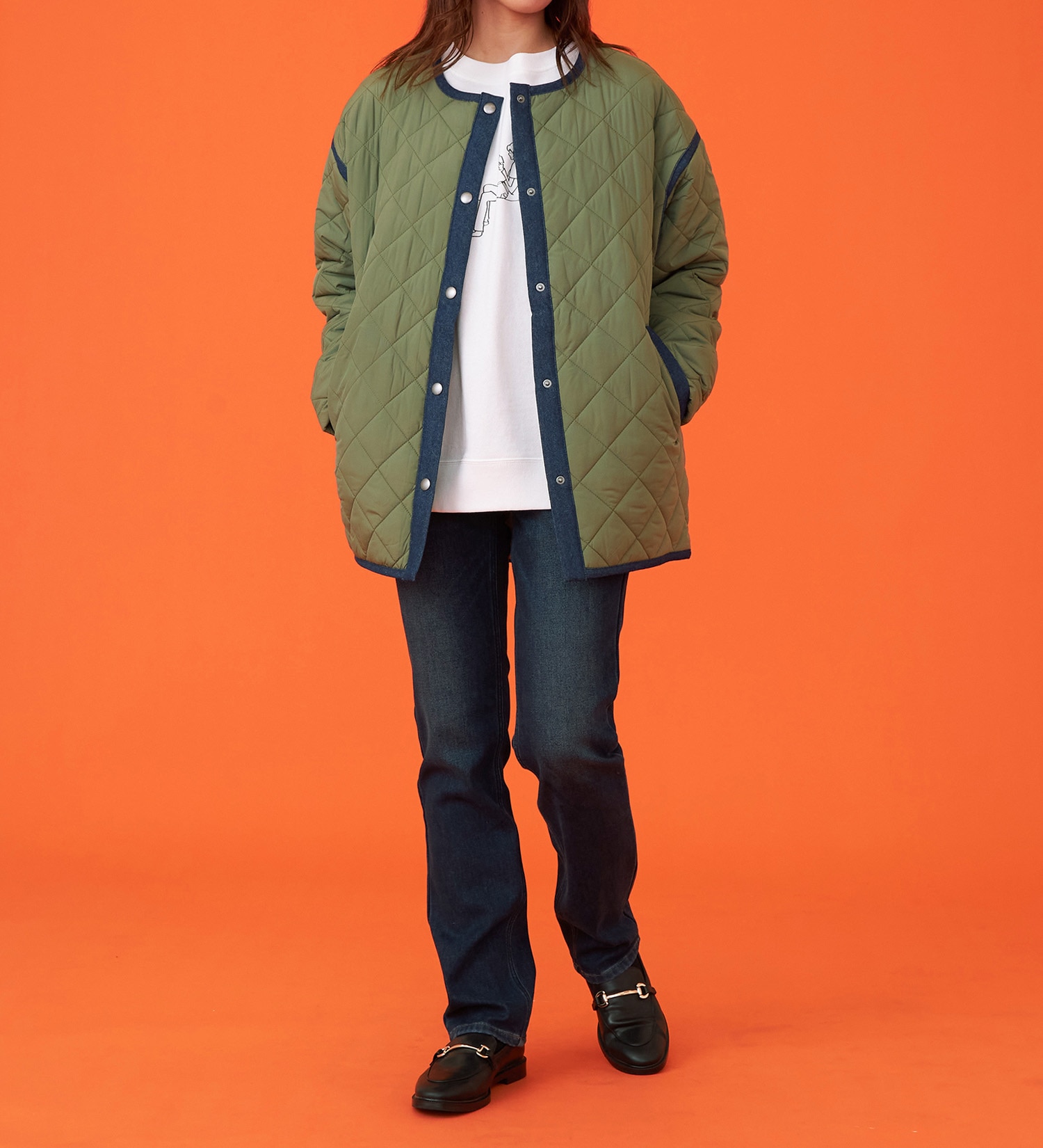 EDWIN(エドウイン)の【暖】BODY FIRE ストレートデニムパンツ【アウトレット店舗・WEB限定】|パンツ/デニム / ジーンズパンツ/レディース|濃色ブルー