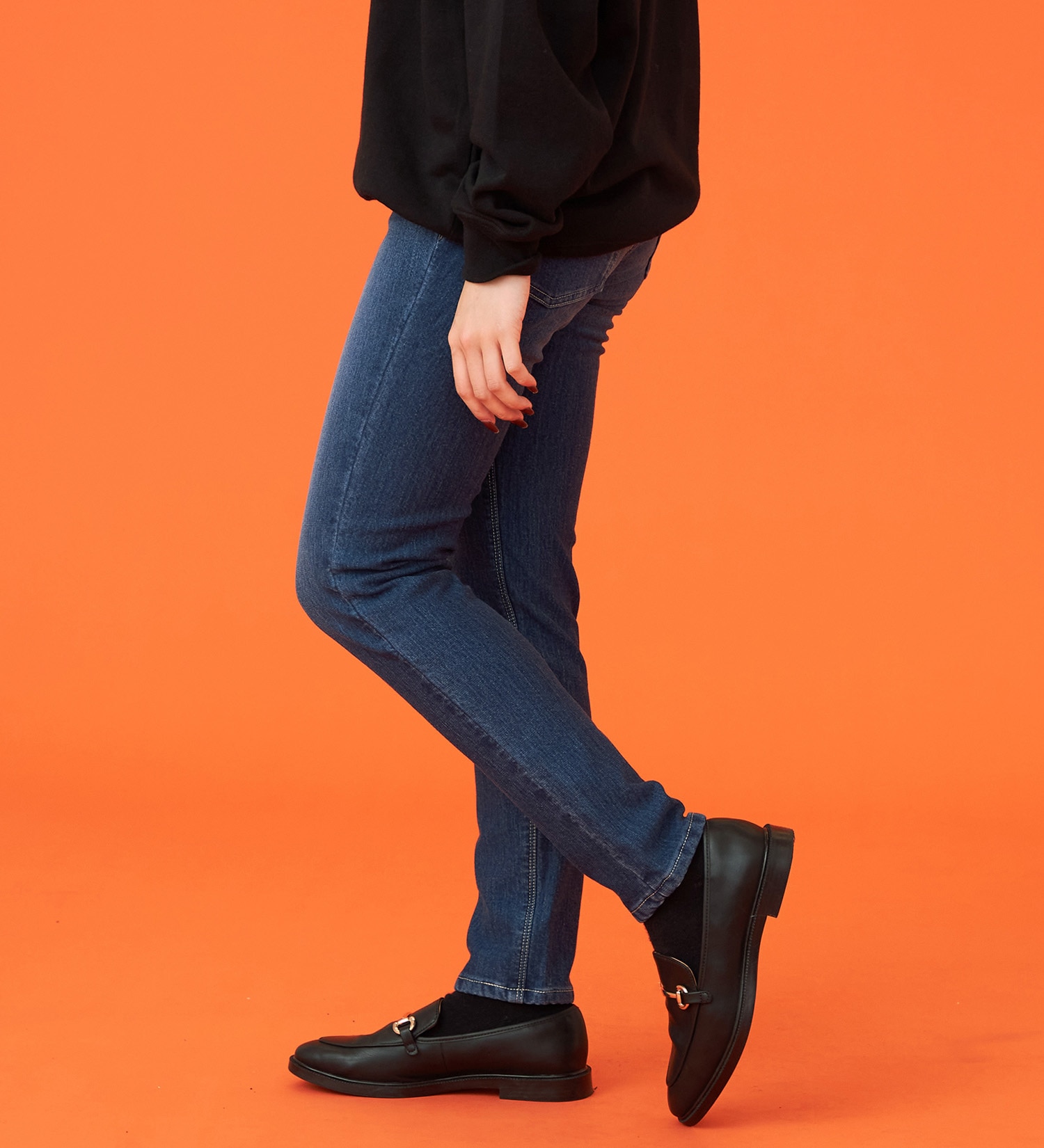 EDWIN(エドウイン)の【暖】BODY FIRE スキニーデニムパンツ【アウトレット店舗・WEB限定】|パンツ/デニム / ジーンズパンツ/レディース|中色ブルー