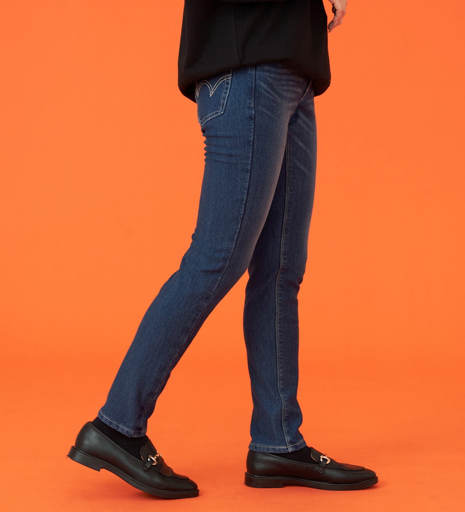EDWIN(エドウイン)の【暖】BODY FIRE スキニーデニムパンツ【アウトレット店舗・WEB限定】|パンツ/デニム / ジーンズパンツ/レディース|中色ブルー