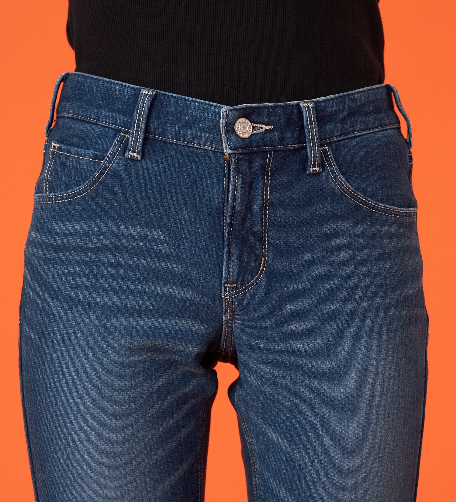 EDWIN(エドウイン)の【暖】BODY FIRE スキニーデニムパンツ【アウトレット店舗・WEB限定】|パンツ/デニム / ジーンズパンツ/レディース|中色ブルー