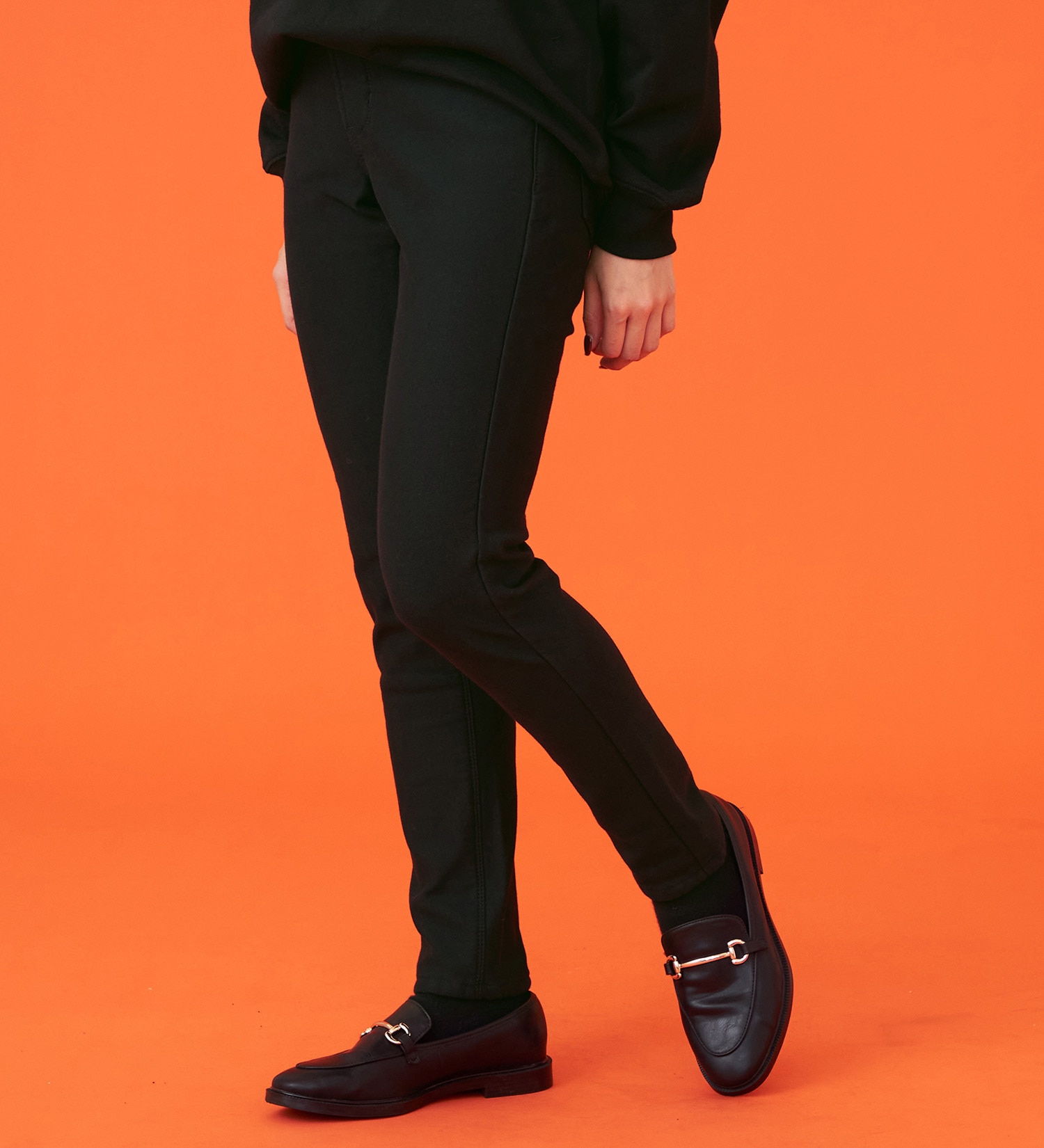 EDWIN(エドウイン)の【暖】BODY FIRE スキニーデニムパンツ【アウトレット店舗・WEB限定】|パンツ/デニム / ジーンズパンツ/レディース|ブラック