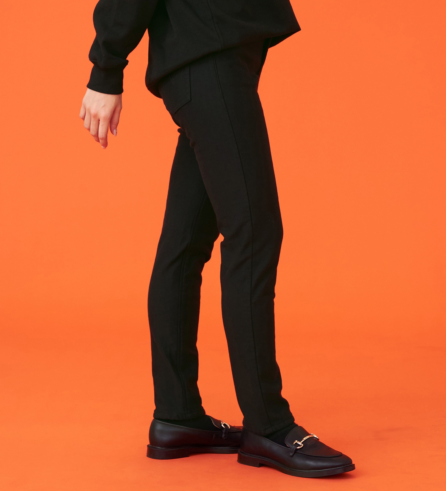 EDWIN(エドウイン)の【暖】BODY FIRE スキニーデニムパンツ【アウトレット店舗・WEB限定】|パンツ/デニム / ジーンズパンツ/レディース|ブラック