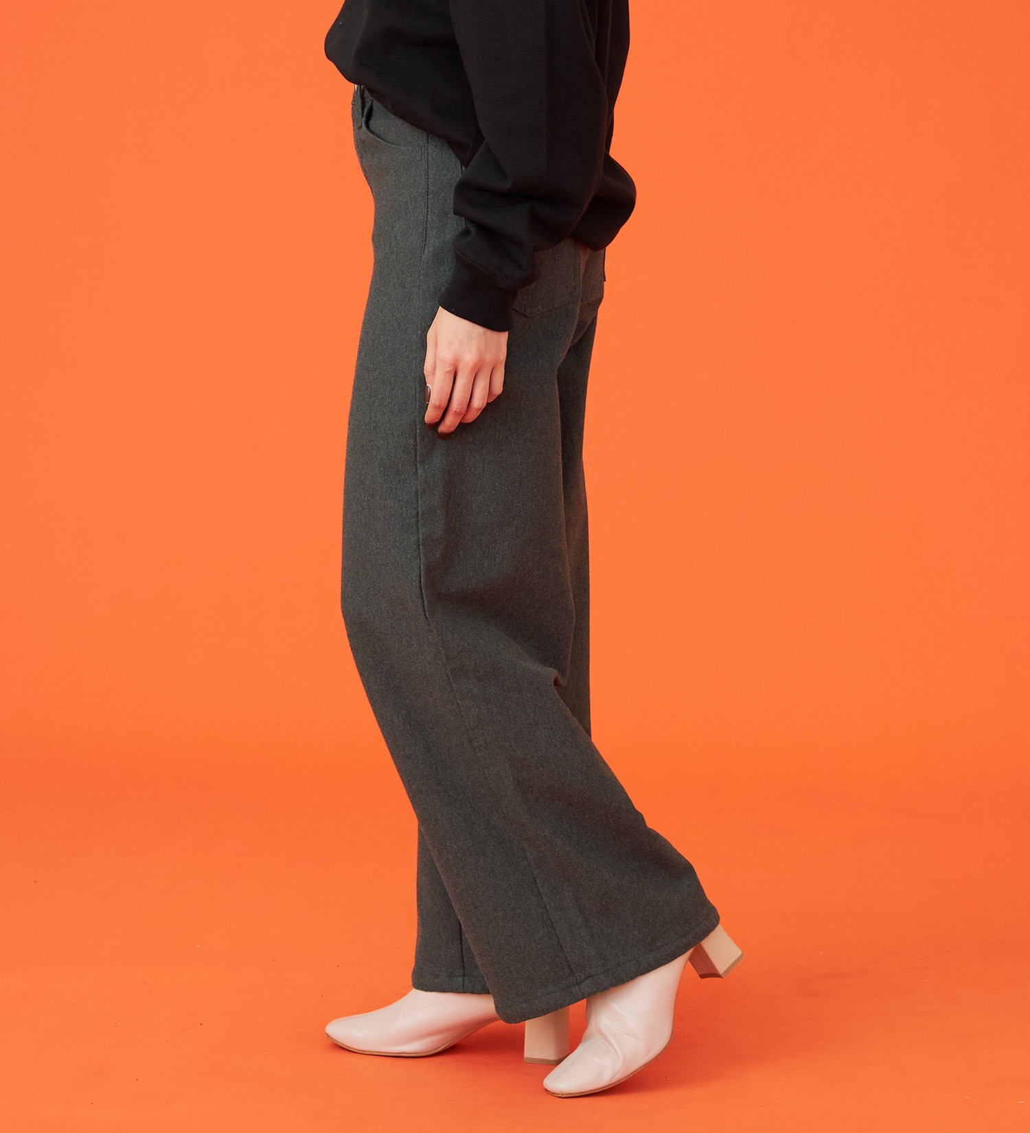 EDWIN(エドウイン)の【暖】BODY FIRE ワイドデニムパンツ【アウトレット店舗・WEB限定】|パンツ/デニム / ジーンズパンツ/レディース|グレー