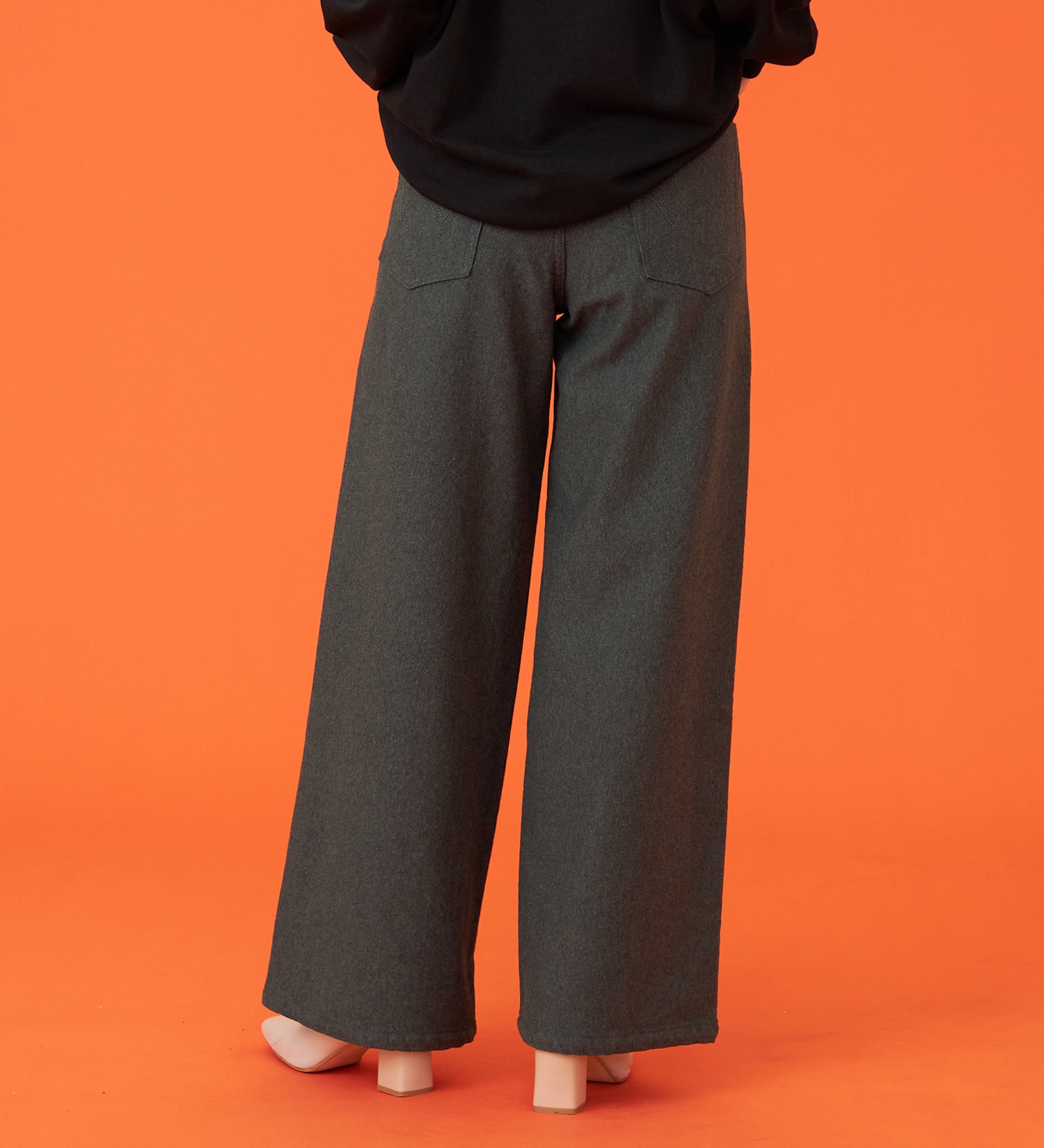 EDWIN(エドウイン)の【暖】BODY FIRE ワイドデニムパンツ【アウトレット店舗・WEB限定】|パンツ/デニム / ジーンズパンツ/レディース|グレー