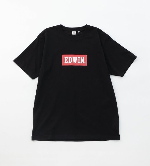 EDWIN(エドウイン)の【ポイントアップ対象】ボックスロゴプリントTシャツ 半袖【アウトレット店舗・WEB限定】|トップス/Tシャツ/カットソー/メンズ|ブラック