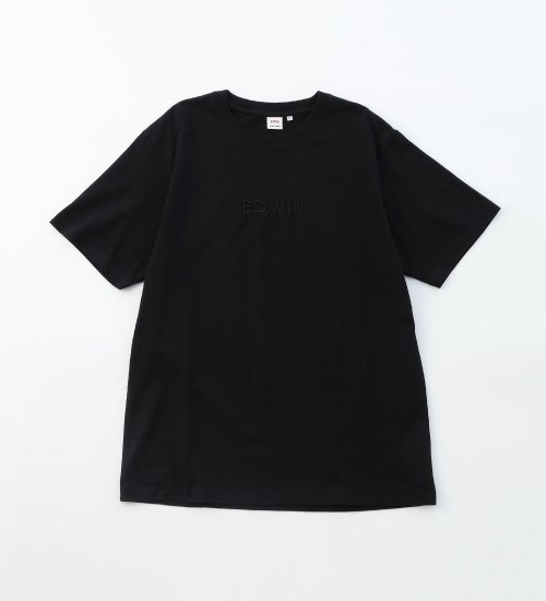 EDWIN(エドウイン)のロゴ刺繍Tシャツ 半袖【アウトレット店舗・WEB限定】|トップス/Tシャツ/カットソー/メンズ|ブラック