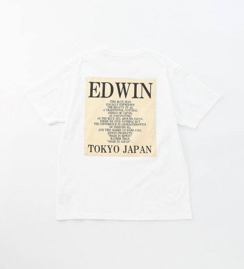 EDWIN(エドウイン)の【SALE】バックプリントTシャツ 半袖【アウトレット店舗・WEB限定】|トップス/Tシャツ/カットソー/メンズ|ホワイト