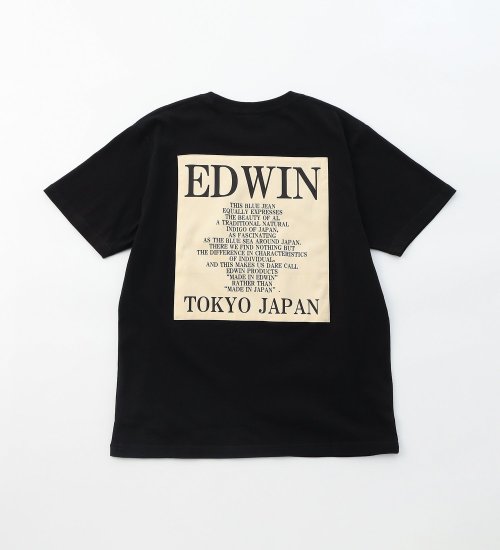 EDWIN(エドウイン)の【SALE】バックプリントTシャツ 半袖【アウトレット店舗・WEB限定】|トップス/Tシャツ/カットソー/メンズ|ブラック