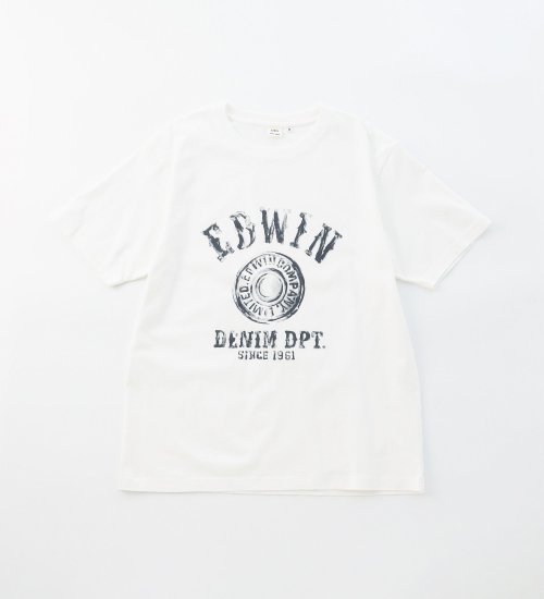 EDWIN(エドウイン)のプリントTシャツ 半袖【アウトレット店舗・WEB限定】|トップス/Tシャツ/カットソー/メンズ|ホワイト