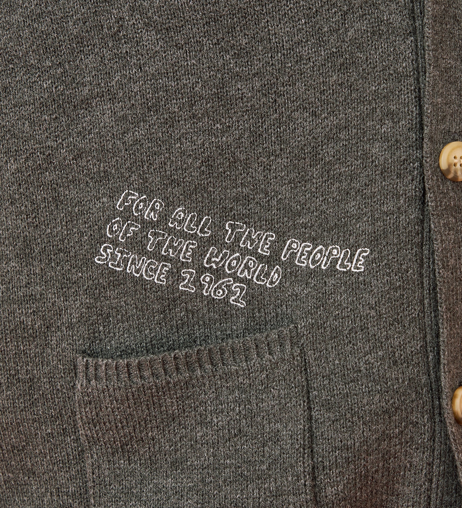 EDWIN(エドウイン)のプリントニットカーディガン【アウトレット店舗・WEB限定】|トップス/ニット/セーター/メンズ|グレー