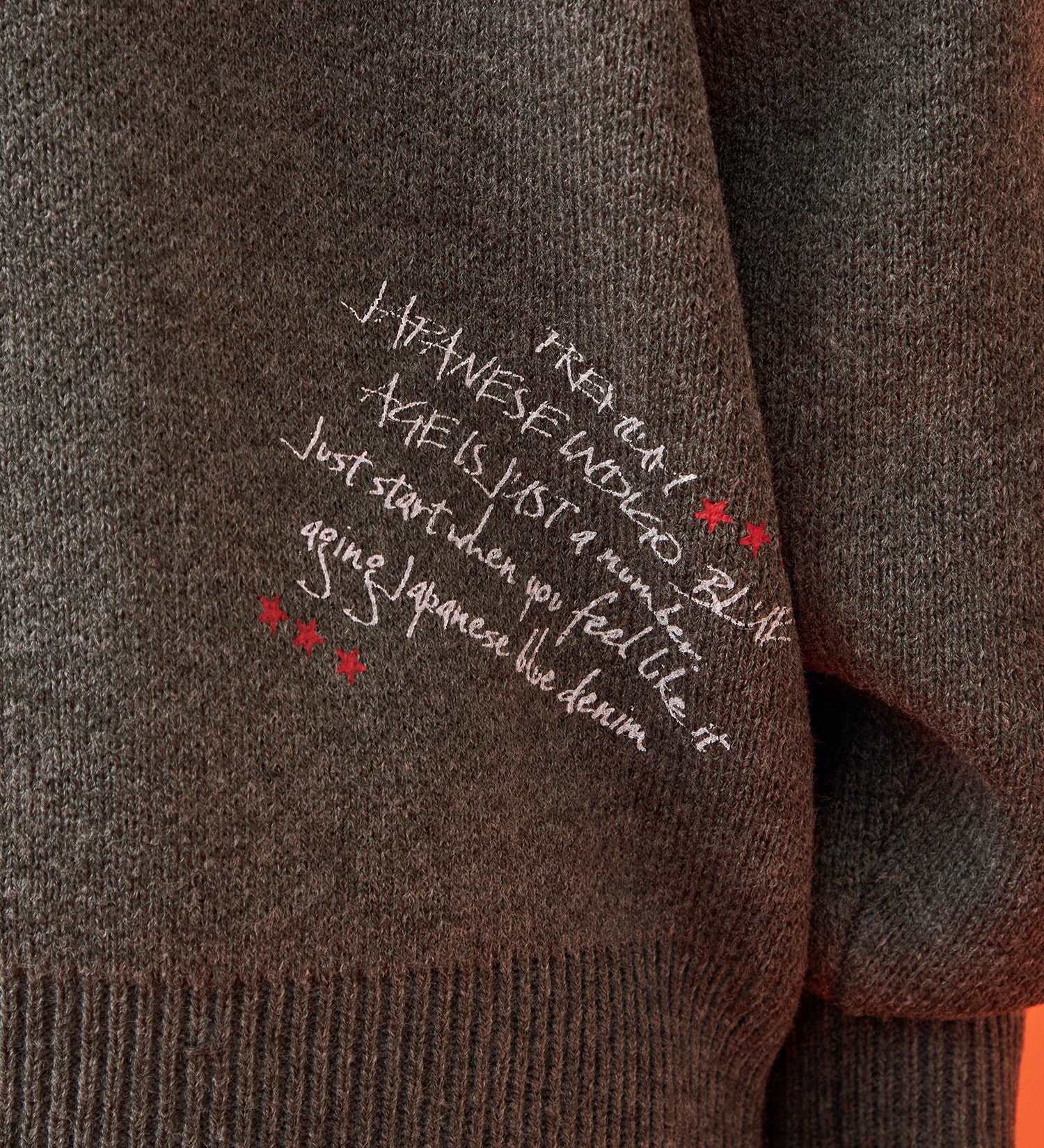 EDWIN(エドウイン)のプリントニットカーディガン【アウトレット店舗・WEB限定】|トップス/ニット/セーター/メンズ|グレー