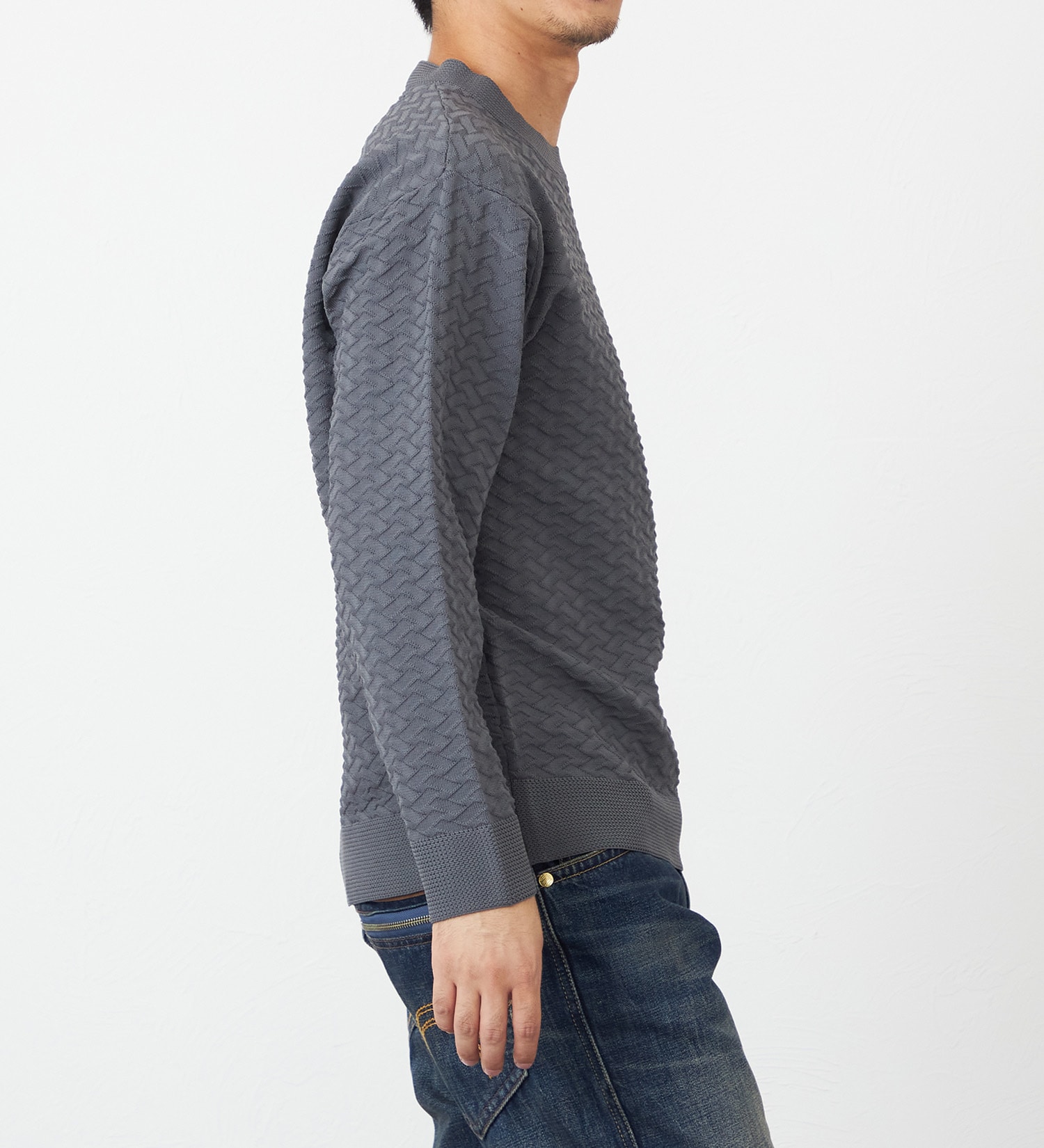 EDWIN(エドウイン)のニットクルーネック【アウトレット店舗・WEB限定】|トップス/ニット/セーター/メンズ|グレー