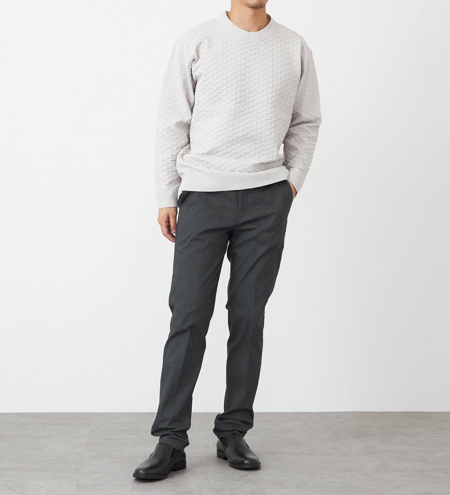 EDWIN(エドウイン)のニットクルーネック【アウトレット店舗・WEB限定】|トップス/ニット/セーター/メンズ|ホワイト系その他